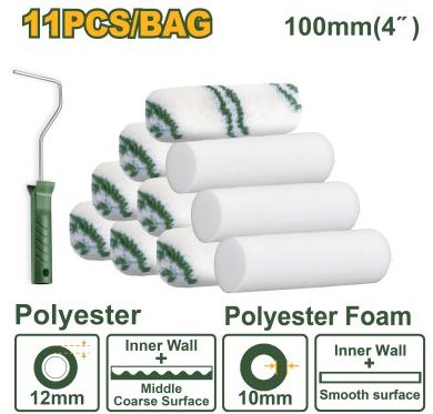 Set 11 rodillos 100 mm